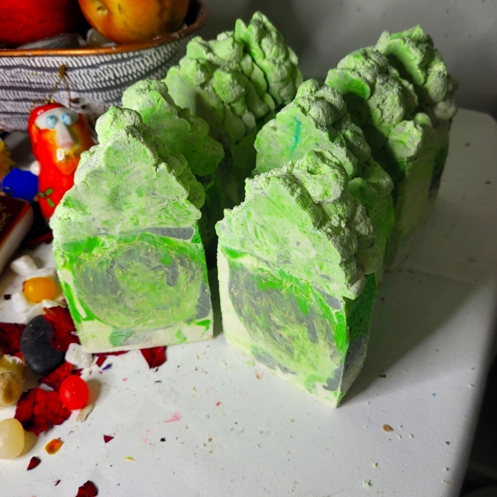 2 patchouli scented with loofah soap bars - Picture 2 of 16